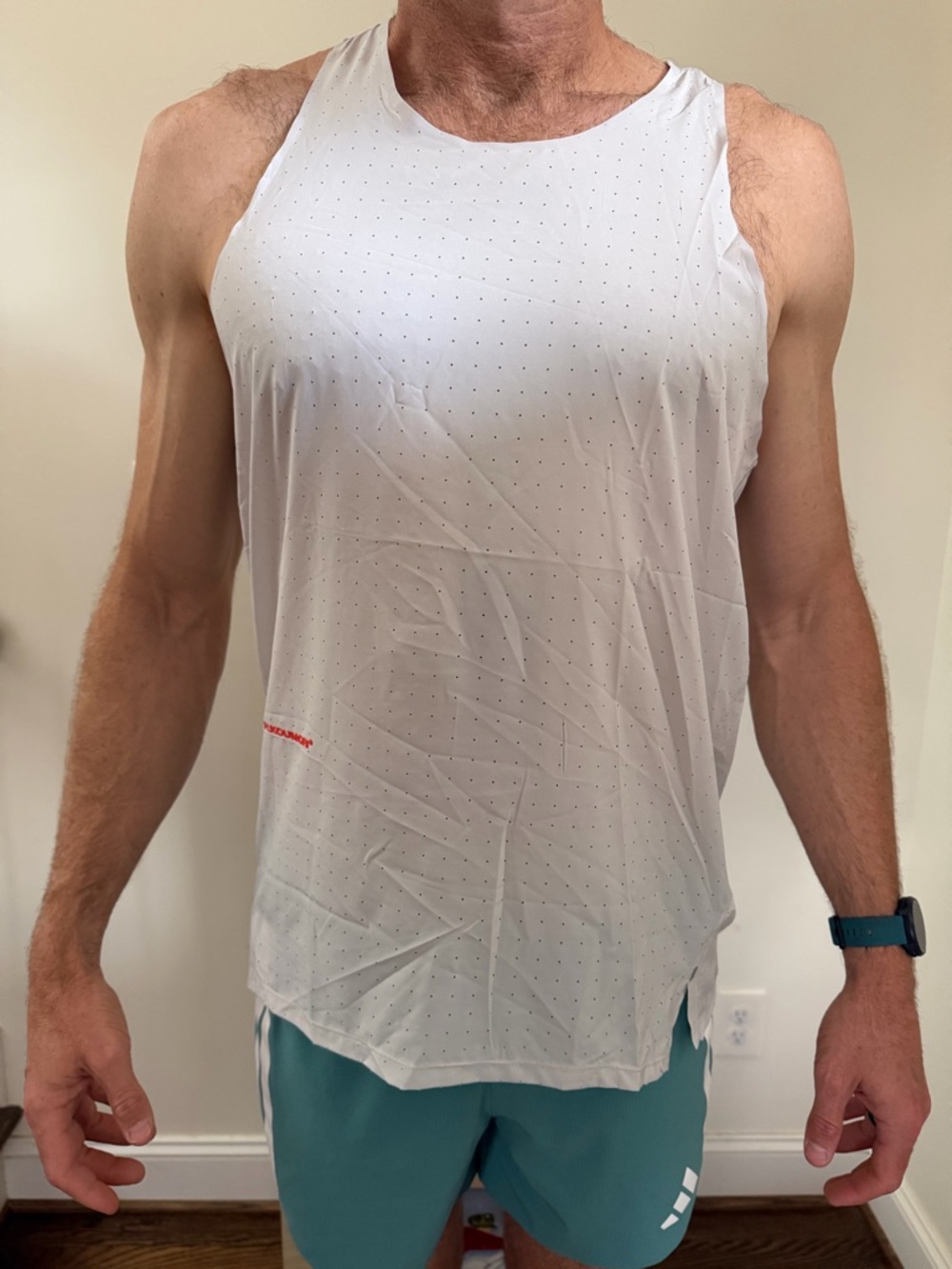 adidas White Men’s Perforated Training Tank
